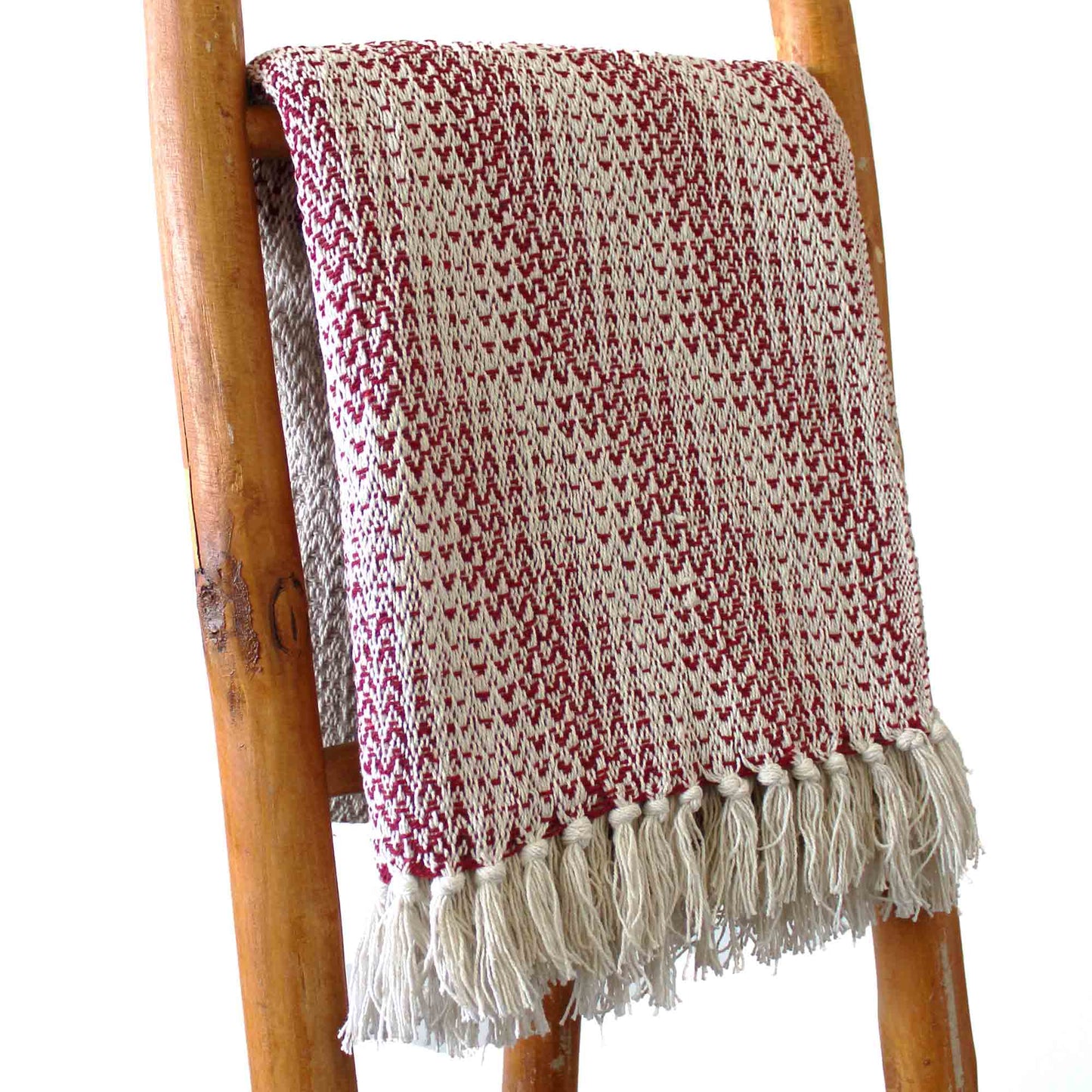 Boho Comfort Throw - 125x150cm - Ruby Two Tone