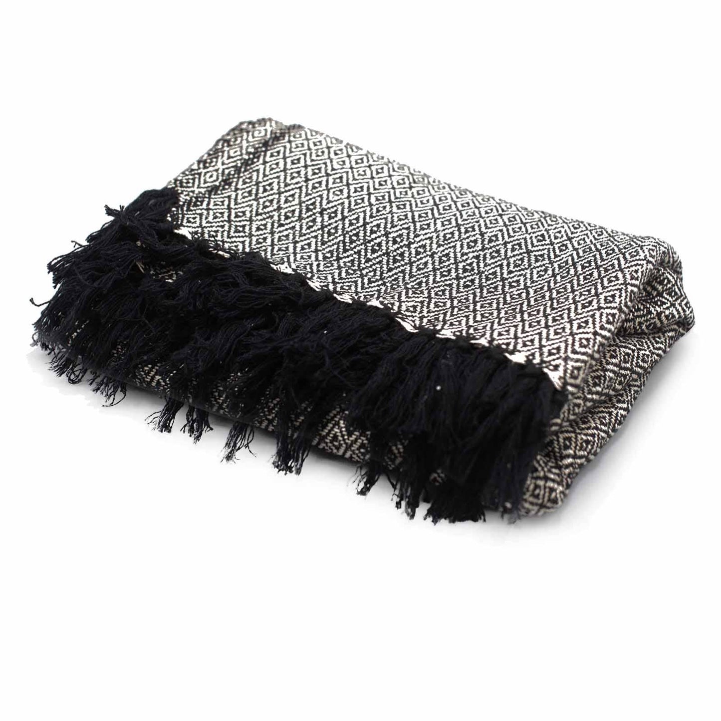 Boho Charcoal Comfort Throw - 125x150cm