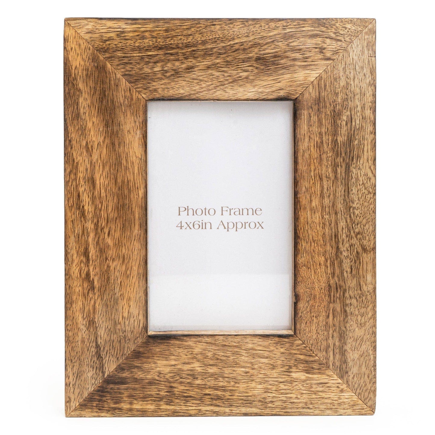 Dark Brown Wedge Photo Frame Mango Wood 4x6 inches