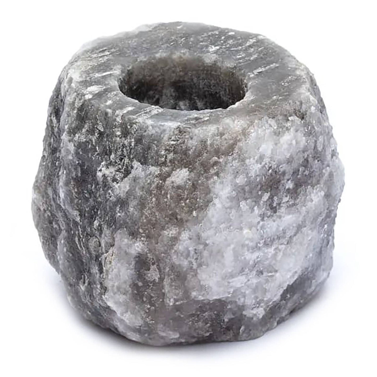 Grey Salt Candle Holder