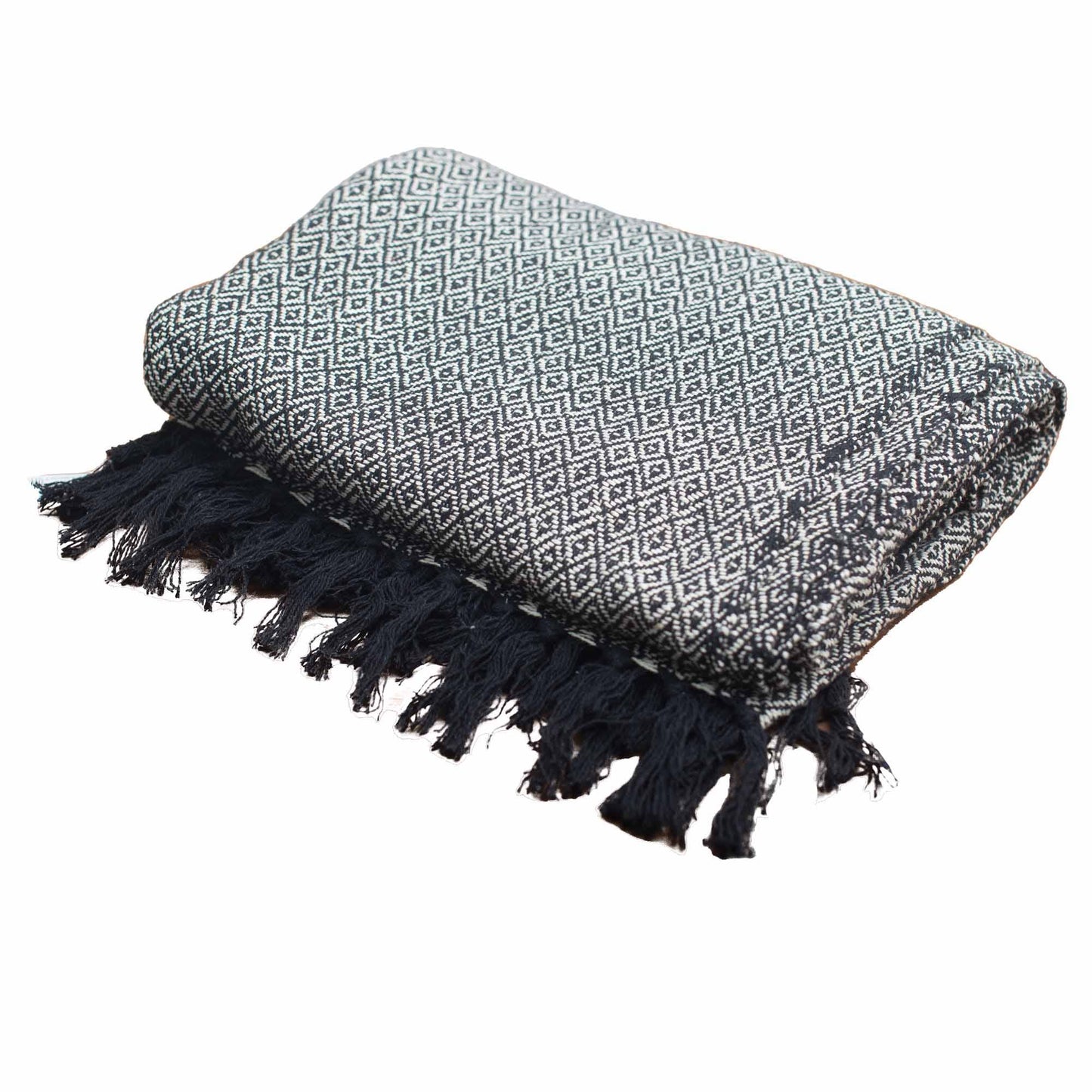 Boho Charcoal Comfort Throw - 125x150cm