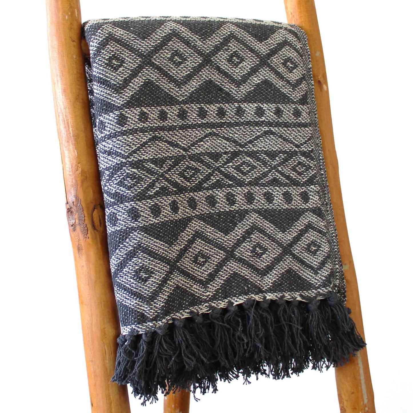 Boho Comfort Throw - 125x150cm - Grey Geometric